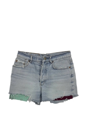 Htc Los Angeles bandana-insert frayed shorts - Blue