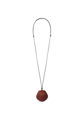 LEMAIRE x Carlos Peñafiel shell mirror in patinated calfskin - Brown