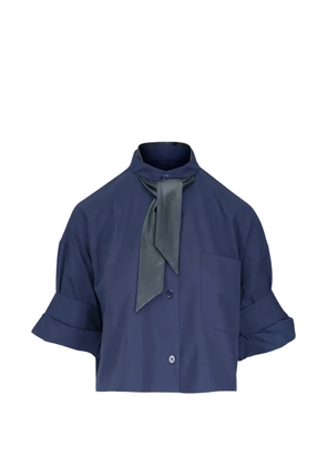 TWP Ex on Repeat leather-tie shirt - Blue