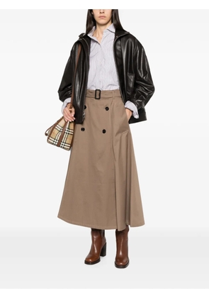 Burberry double-breasted belted skirt - Neutrals