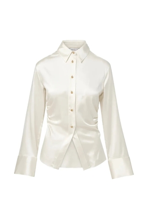 Veronica Beard ruched long sleeve shirt - White