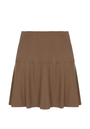 Sprwmn Jane ribbed mini skirt - Brown