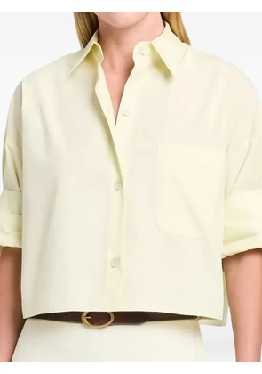 TWP Next ex cropped linen shirt - Yellow