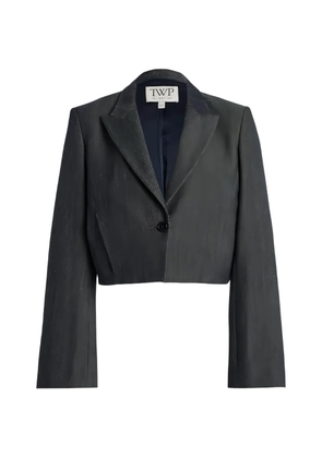 TWP Short Story cropped blazer - Grey