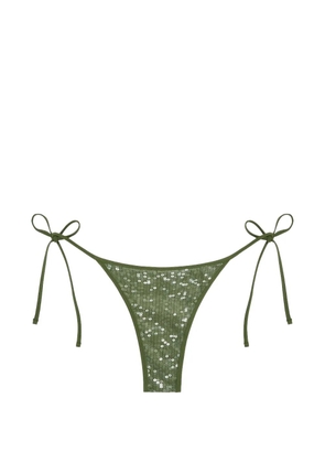 TROPIC OF C Praia sequin-embellished bikini bottoms - Green