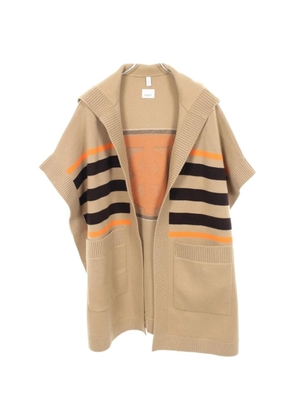 Burberry Pre-Owned 2010s TB-logo hooded cardigan - Neutrals