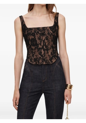 Self-Portrait black lace corset top