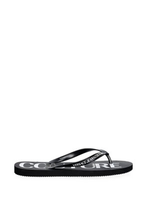 Versace Jeans Couture logo-print flip-flops - Black