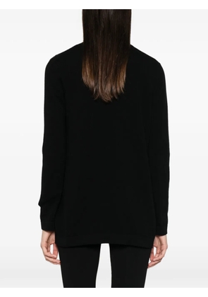 Valentino Garavani floral-applique bow-fastening cardigan - Black