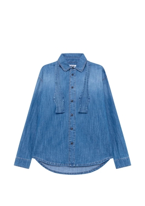 MSGM bow-tie denim shirt - Blue