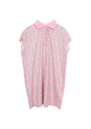 Hermès Pre-Owned 2010s Kanoe patterned polo dress - Pink