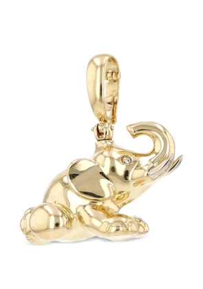 Fred 1980s diamond elephant pendant - Gold