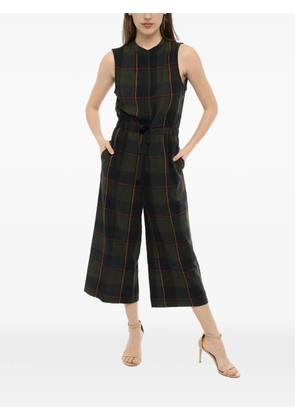 Woolrich checked-pattern sleeveless-design jumpsuit - Green