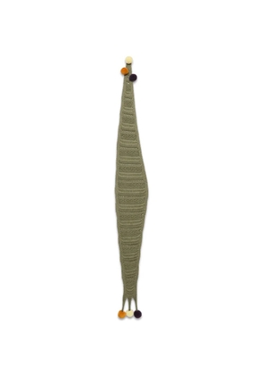 JW Anderson pom-pom-embellished scarf - Green