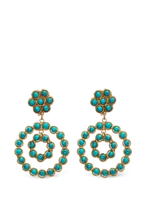 Sylvia Toledano Happy Flower malachite earrings - Blue
