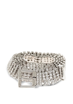 DSQUARED2 crystal-embellished belt - Silver
