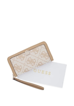 GUESS USA logo-monogram zip-around wallet - Neutrals