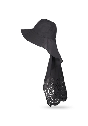 Cédric Charlier broderie-anglaise hat - Black