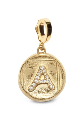 Azlee diamond initial pendant - Gold