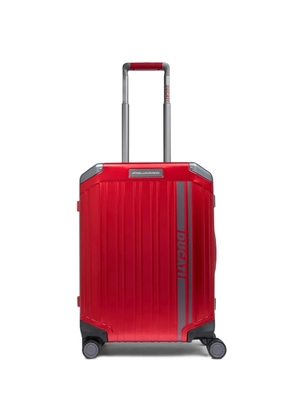 PIQUADRO x Ducati logo-detail cabin trolley - Red