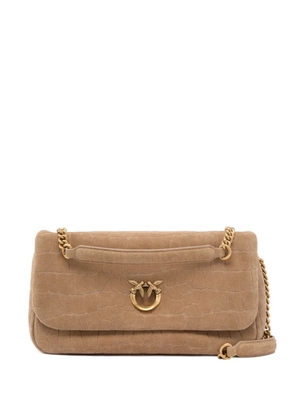 PINKO croc-effect Love Birds shoulder bag - Neutrals