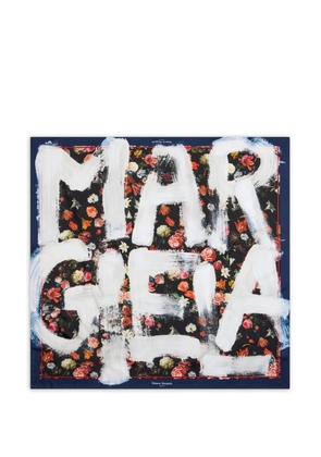 Maison Margiela printed silk scarf - Black