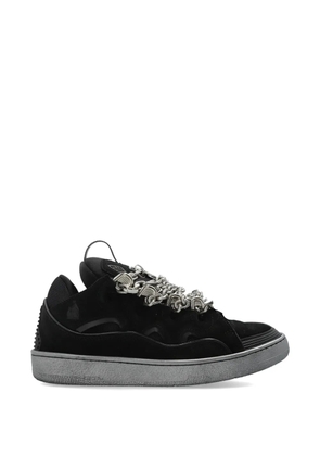 Lanvin Curb chain-embellished leather sneakers - Black