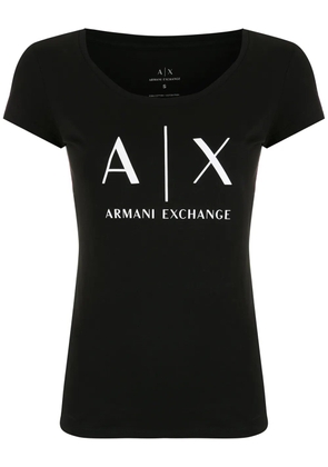 Armani Exchange logo-print cotton T-shirt - Black