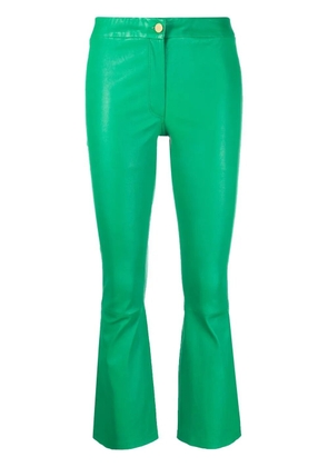 Arma cropped leather trousers - Green