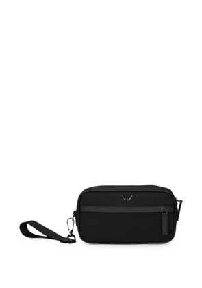 Emporio Armani logo-plaque wash bag - Black