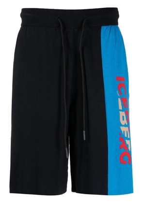 Iceberg logo knit track shorts - Blue
