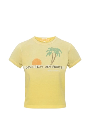 MOTHER The Itty Bitty Ringer palm-print T-shirt - Yellow