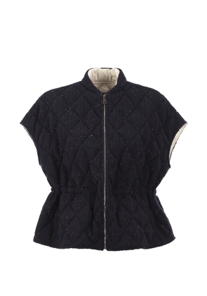 Fabiana Filippi sequin-embellished quilted gilet - Blue