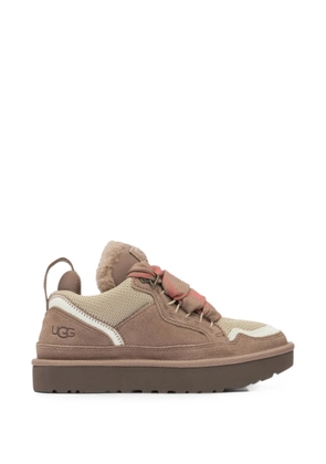 UGG Lowmel suede-panelled chunky low-top sneakers - Brown