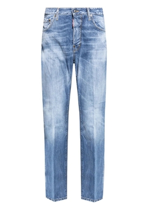 DSQUARED2 logo-patch cotton jeans - Blue