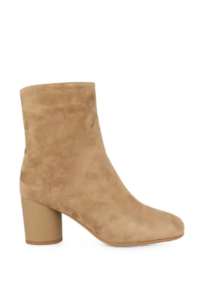 LINDA BAUMANN suede block-heel ankle boots - Neutrals