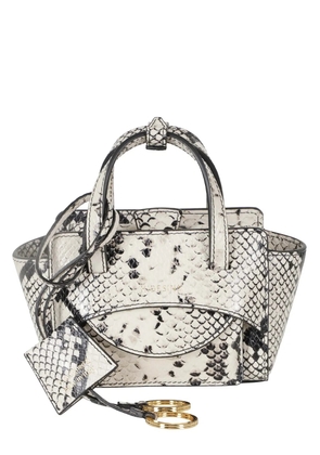 HIDESINS python-effect Flap tote bag - Neutrals