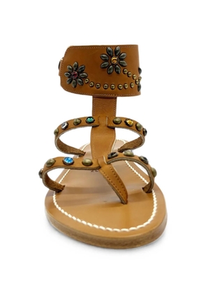 Htc Los Angeles x Kjacques Caravelle studded sandals - Brown