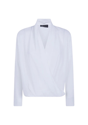 DRHOPE wrap-style long-sleeve top - White