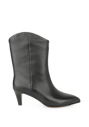 LINDA BAUMANN pointed-toe leather boots - Black