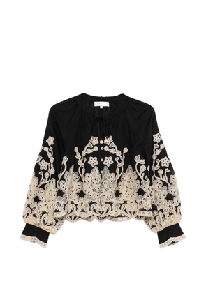 Sea Gracelyn lace-trimmed embroidered blouse - Black