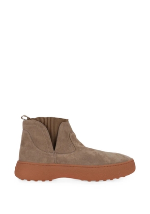 Tod's suede slip-on boots - Brown