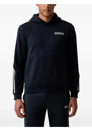 Ea7 Emporio Armani logo-tape hooded hoodie - Blue