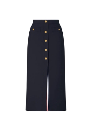 Thom Browne button-detail midi skirt - Blue
