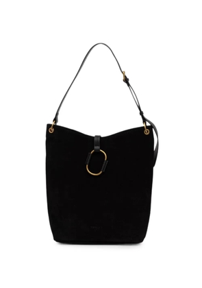 TWINSET suede leather-trim tote bag - Black