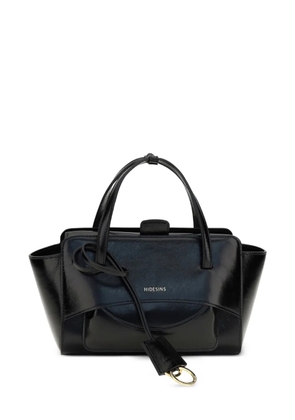 HIDESINS logo-print leather tote bag - Black