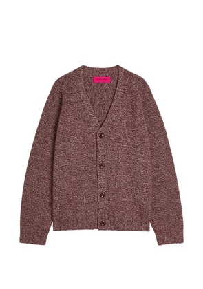 The Elder Statesman Oak Marl button V-neck cardigan - Red