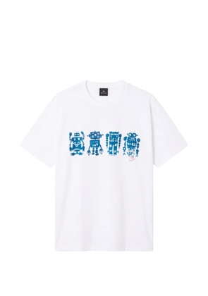 Paul Smith slim fit T-shirt robots - White