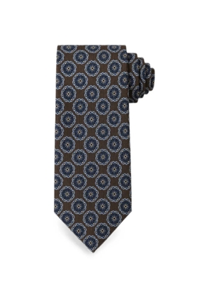 Bona Furtuna geometric-print tie - Brown