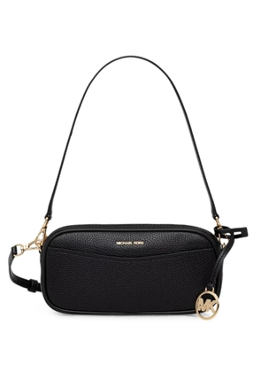 Michael Michael Kors logo-plaque pebbled-leather shoulder bag - Black